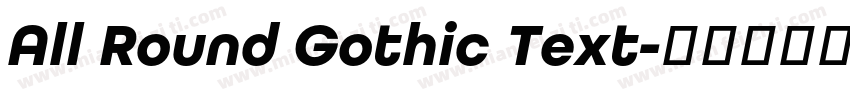 All Round Gothic Text字体转换
